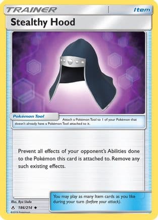 Stealthy Hood 186/214 - SM  Unbroken Bonds Reverse Holofoil