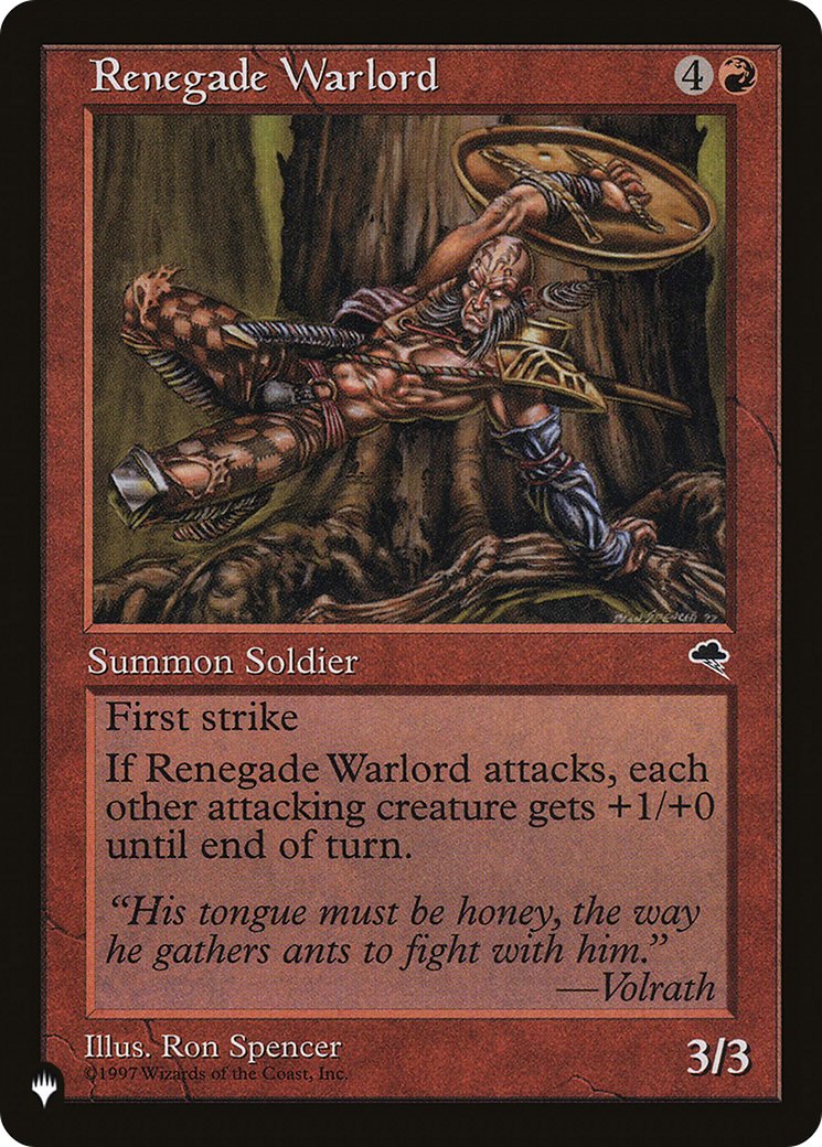 Renegade Warlord |  (TMP-197) [The List]