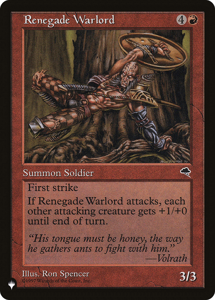 Renegade Warlord |  (TMP-197) [The List]