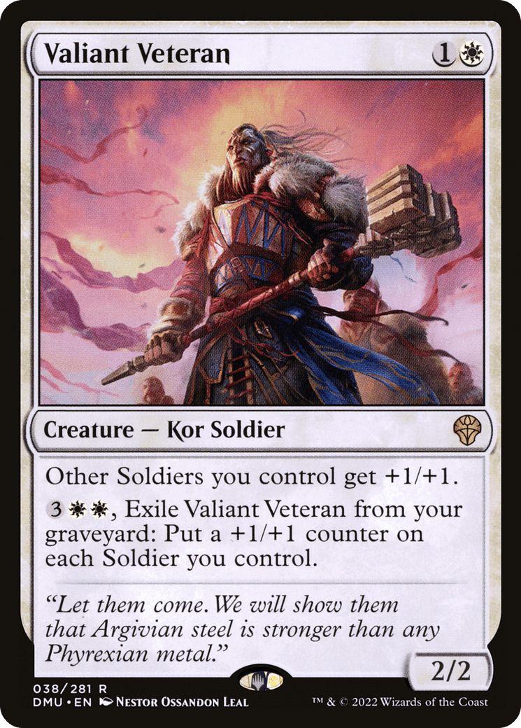 Valiant Veteran [Dominaria United] Foil
