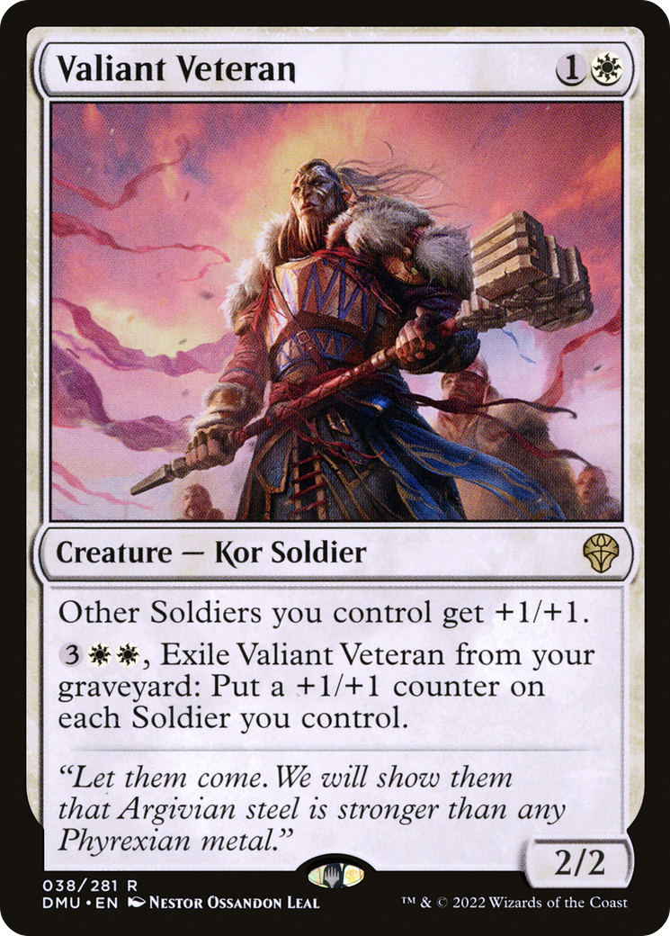 Valiant Veteran [Dominaria United] Foil