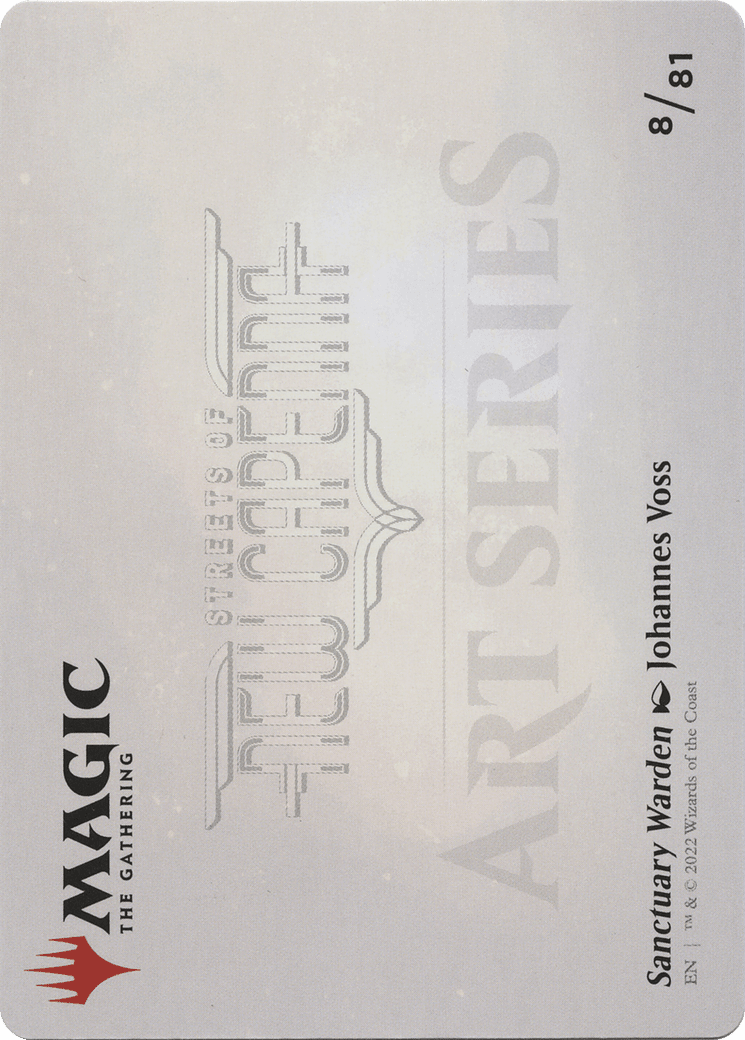 Sanctuary Warden // Sanctuary Warden (ASNC-008) - New Capenna Art Series (Borderless) Foil