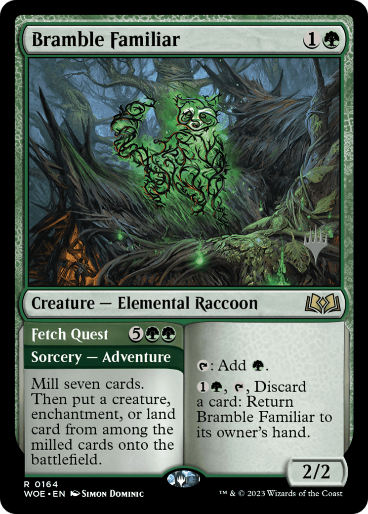 Bramble Familiar // Fetch Quest (Promo Pack) [Wilds of Eldraine Promos] Foil