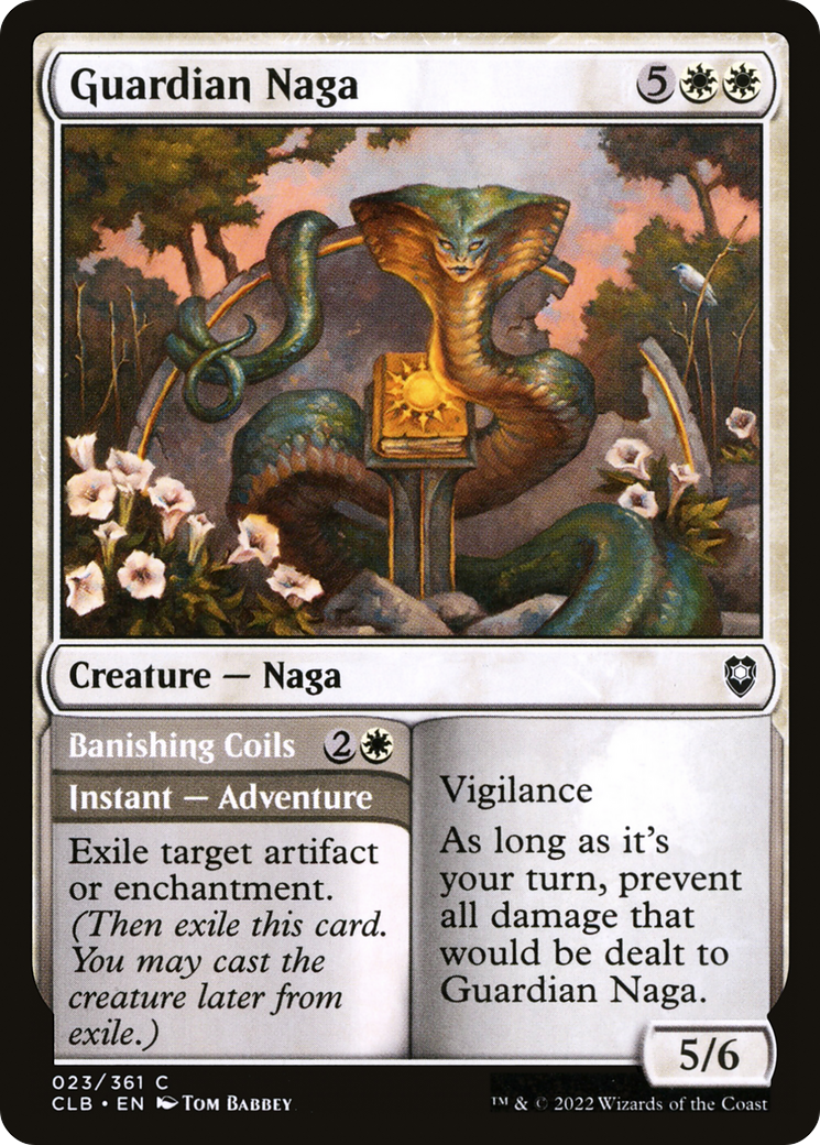 Guardian Naga // Banishing Coils [Commander Legends: Battle for Baldur's Gate] Foil