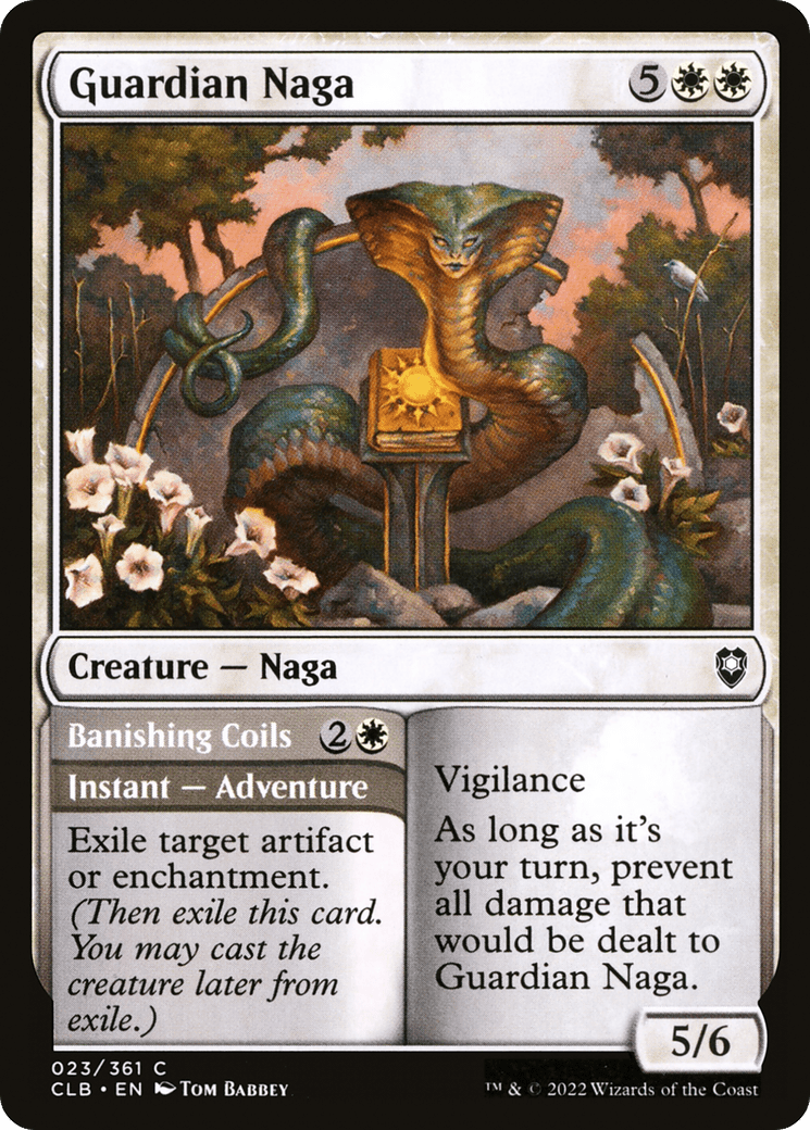 Guardian Naga // Banishing Coils [Commander Legends: Battle for Baldur's Gate] Foil