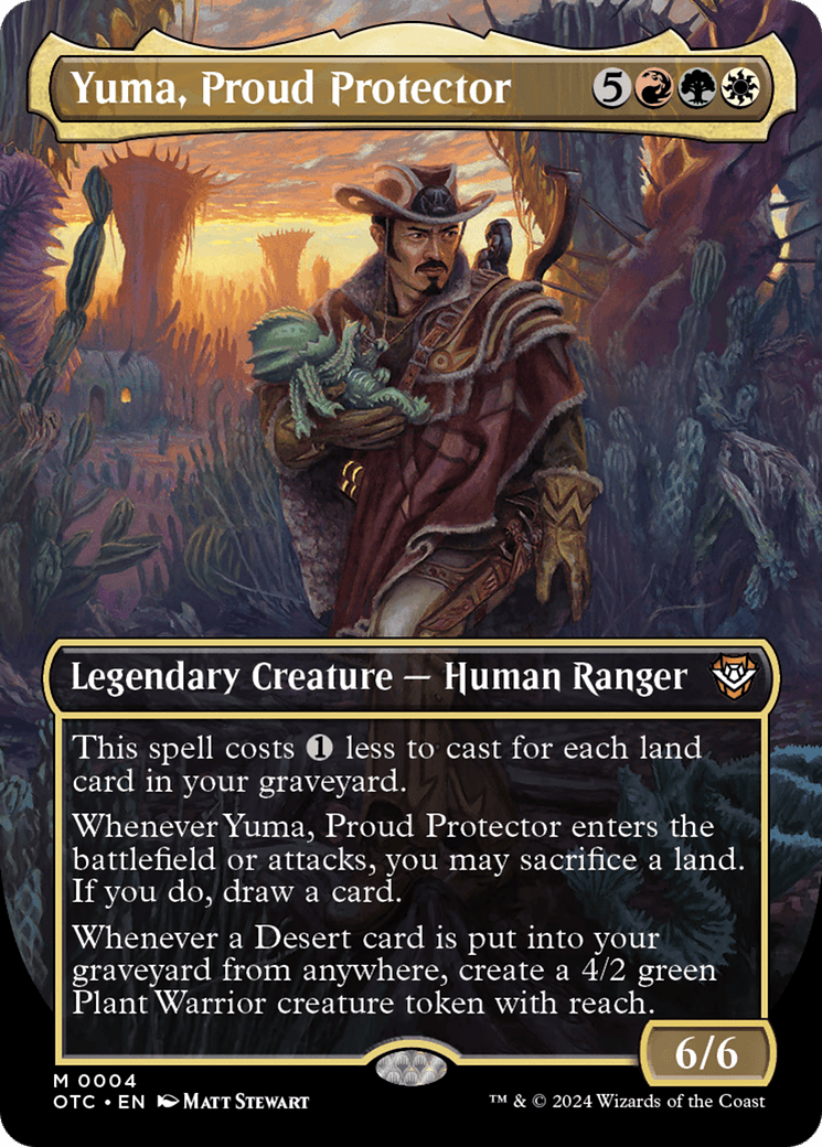 Yuma, Proud Protector (Borderless) [Outlaws of Thunder Junction Commander] Foil