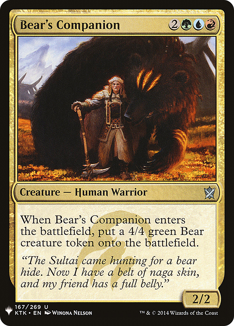 Bear's Companion |  (KTK-167) [The List]