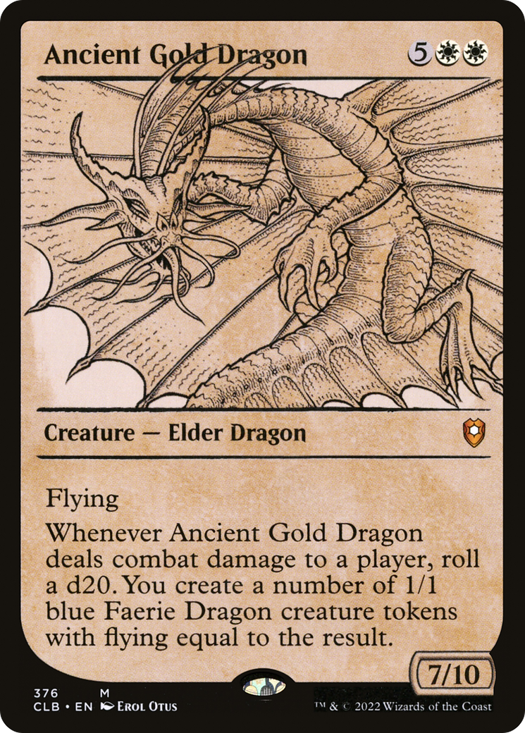Ancient Gold Dragon (Showcase) [Commander Legends: Battle for Baldur's Gate] Foil