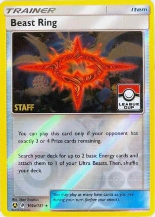 Beast Ring (League Cup) [Staff] 102a/131 - League & Championship Cards Reverse Holofoil