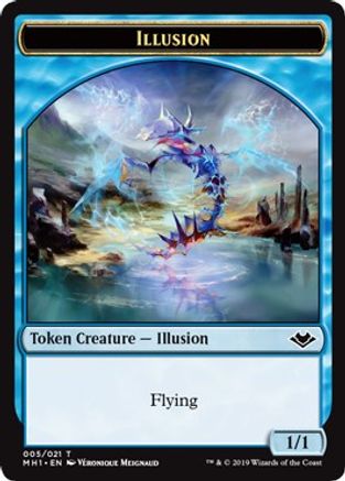 Illusion // Emblem - Wrenn and Six Double-Sided Token |  (5 // 21) [Modern Horizons]