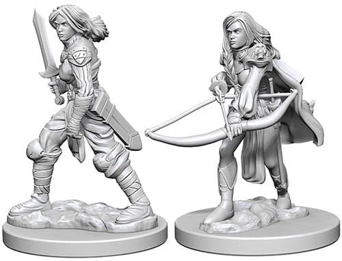 Pathfinder Deep Cuts Unpainted Miniatures Human Female Fighter