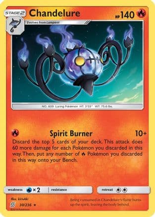 Chandelure 30/236 - SM  Unified Minds Reverse Holofoil