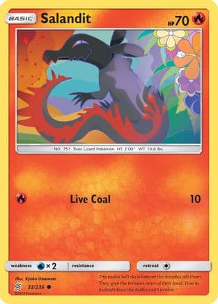 Salandit 033/236 - SM  Unified Minds Reverse Holofoil