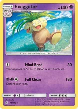 Exeggutor 74/236 - SM  Unified Minds Reverse Holofoil