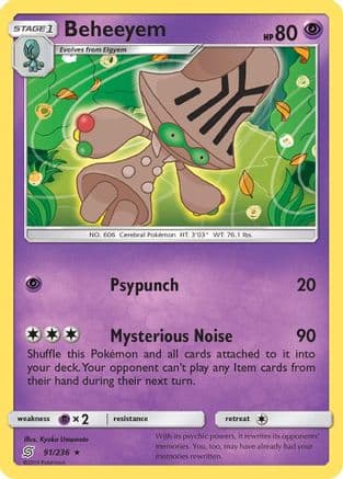 Beheeyem 91/236 - SM  Unified Minds Reverse Holofoil