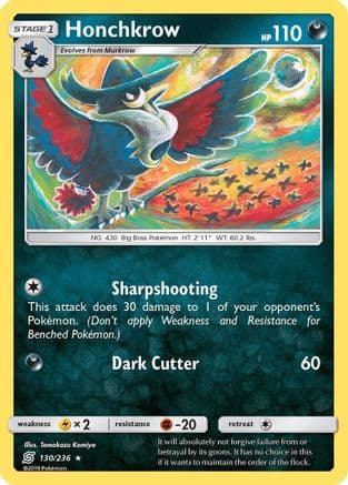 Honchkrow 130/236 - SM  Unified Minds Reverse Holofoil