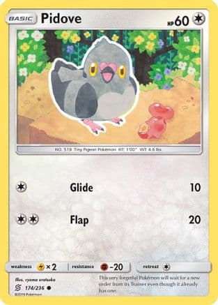Pidove 174/236 - SM  Unified Minds Reverse Holofoil