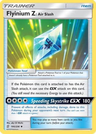 Flyinium Z: Air Slash 195/236 - SM  Unified Minds Reverse Holofoil