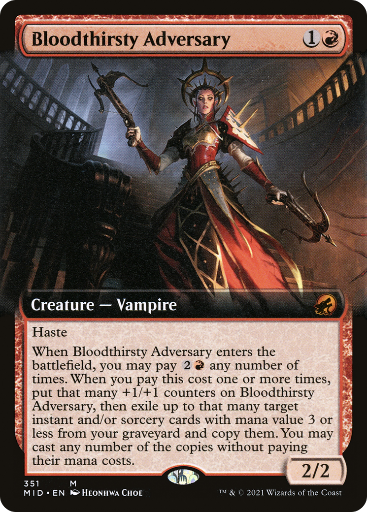 Bloodthirsty Adversary (Extended Art) [Innistrad: Midnight Hunt] Foil