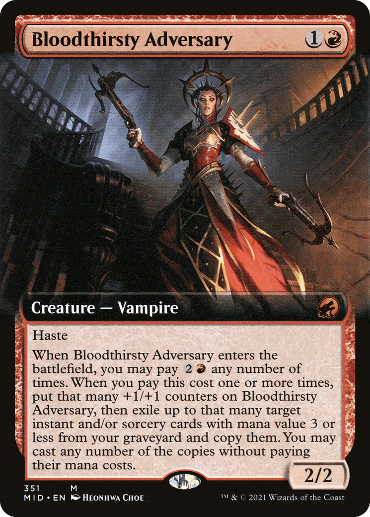 Bloodthirsty Adversary (Extended Art) [Innistrad: Midnight Hunt] Foil