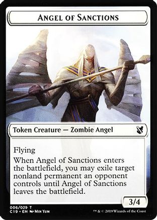 Angel of Sanctions // Horror Double-Sided Token |  (6 // 23) [Commander 2019]