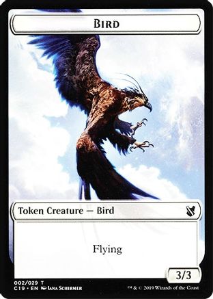 Bird (002) // Sculpture Double-Sided Token |  (2 // 24) [Commander 2019]