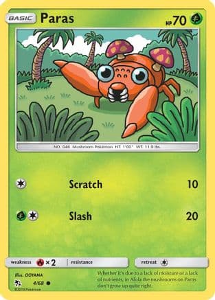 Paras 004/68 - Hidden Fates Reverse Holofoil