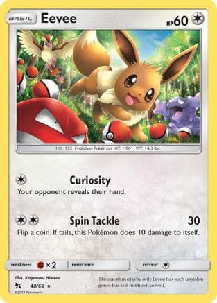 Eevee 048/68 - Hidden Fates Reverse Holofoil