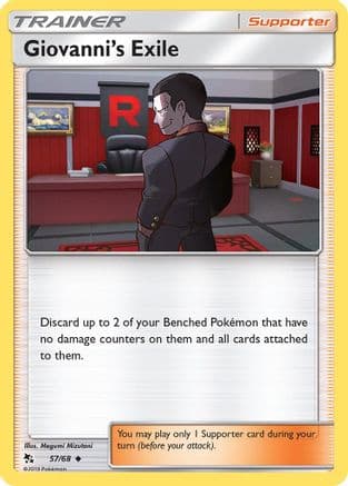 Giovanni's Exile 057/68 - Hidden Fates Reverse Holofoil