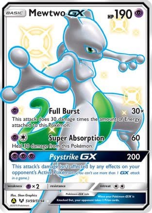 Mewtwo GX SV59/SV94 - Hidden Fates Shiny Vault Holofoil