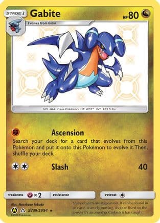 Gabite SV39/94 - Hidden Fates Shiny Vault Holofoil
