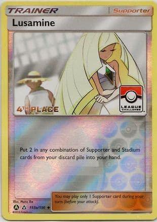 Lusamine (League Challenge) [4th Place] 153a/156 - League & Championship Cards Reverse Holofoil