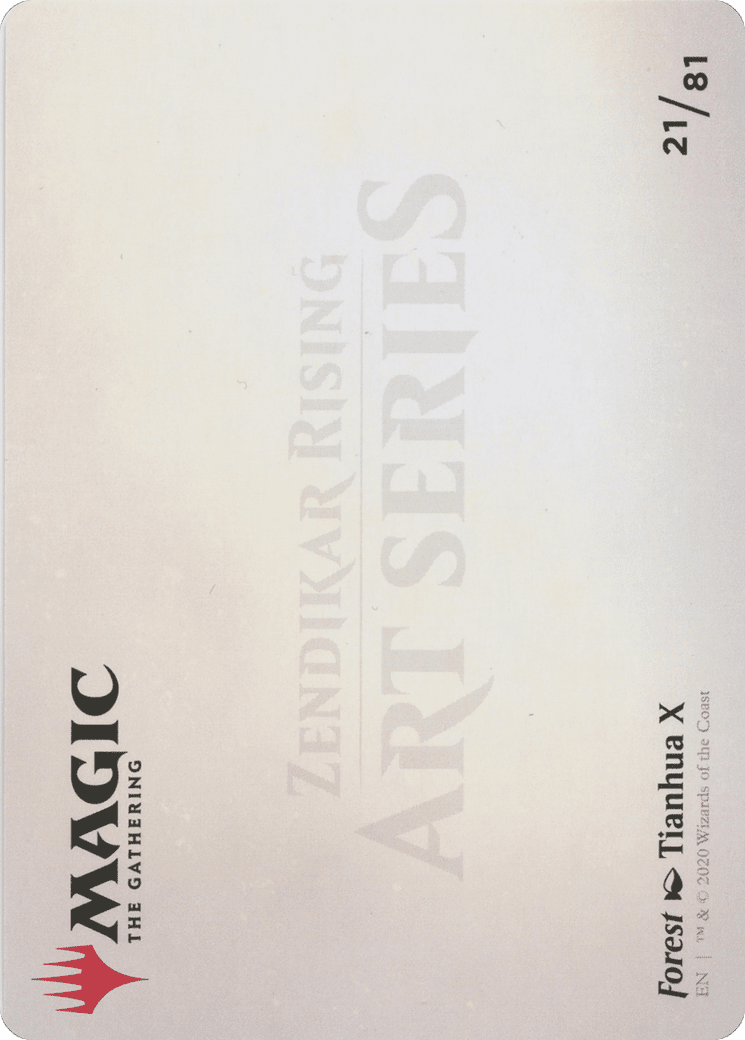 Forest // Forest (AZNR-021) - Zendikar Rising Art Series (Borderless)