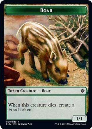Boar Token |  (009) [Throne of Eldraine]