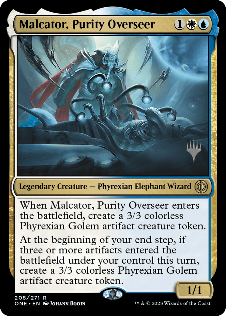 Malcator, Purity Overseer (Promo Pack) [Phyrexia: All Will Be One Promos] Foil