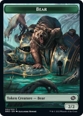 Powerstone // Bear Double-Sided Token [The Brothers' War Tokens] Foil