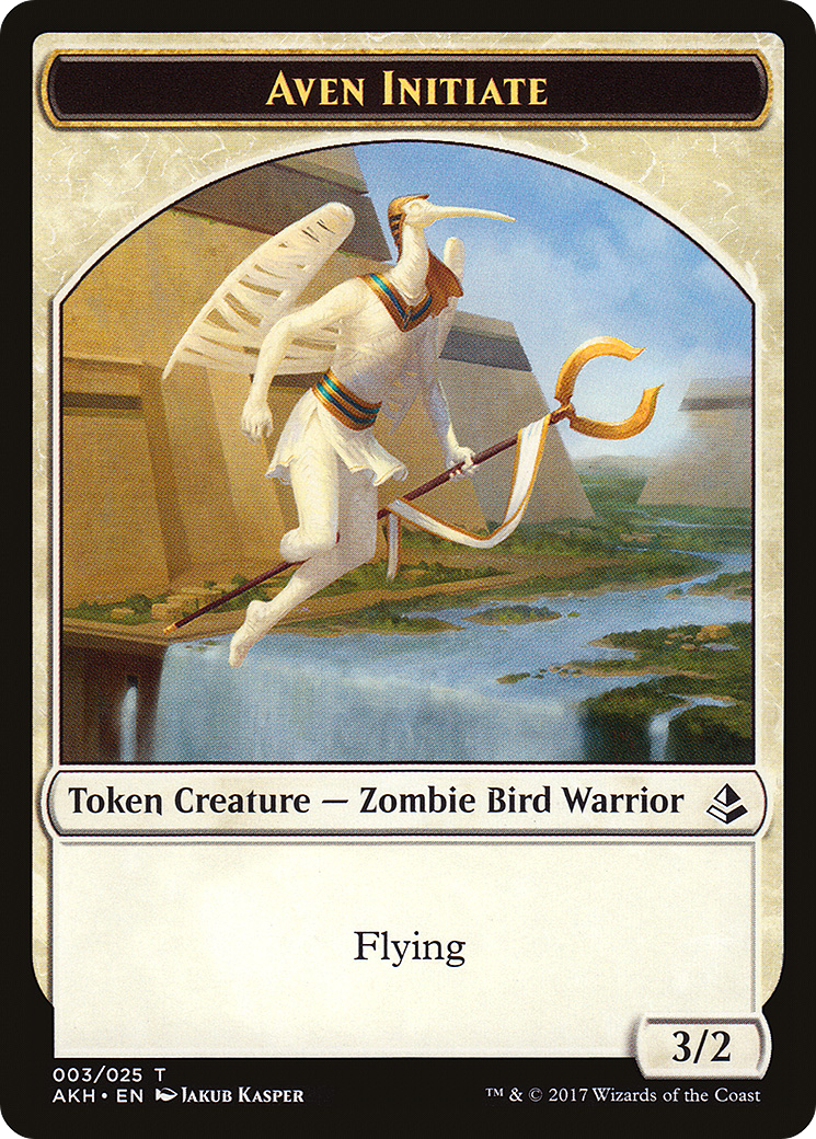 Aven Initiate Token [Amonkhet Tokens] Foil