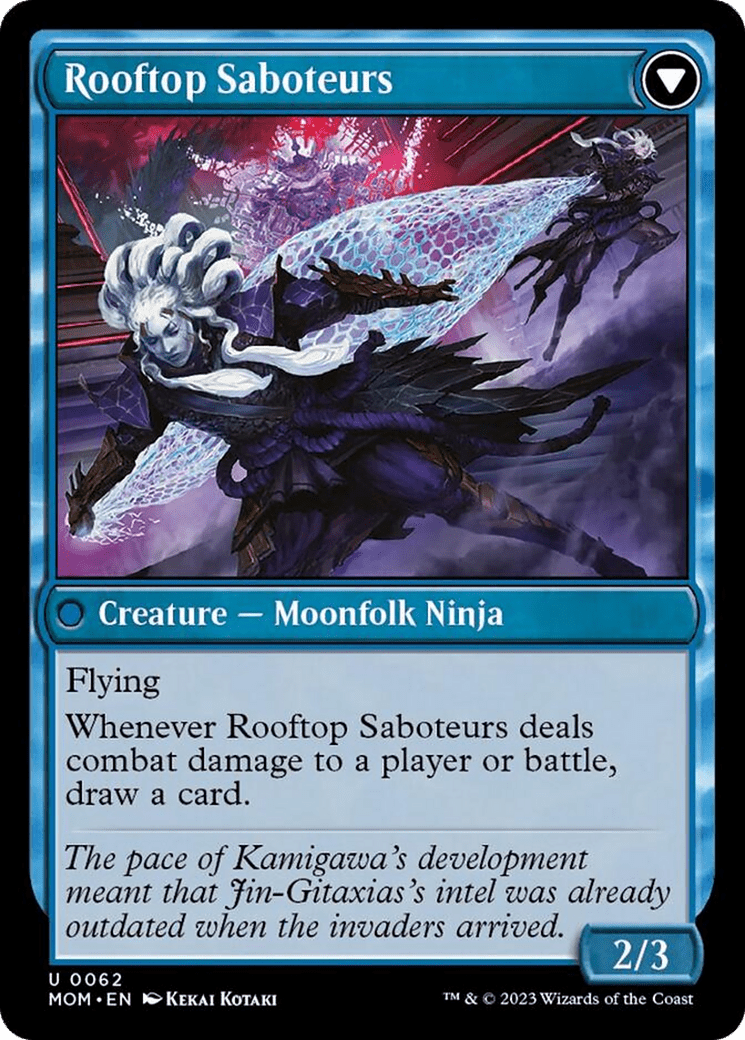 Invasion of Kamigawa // Rooftop Saboteurs [March of the Machine] Foil
