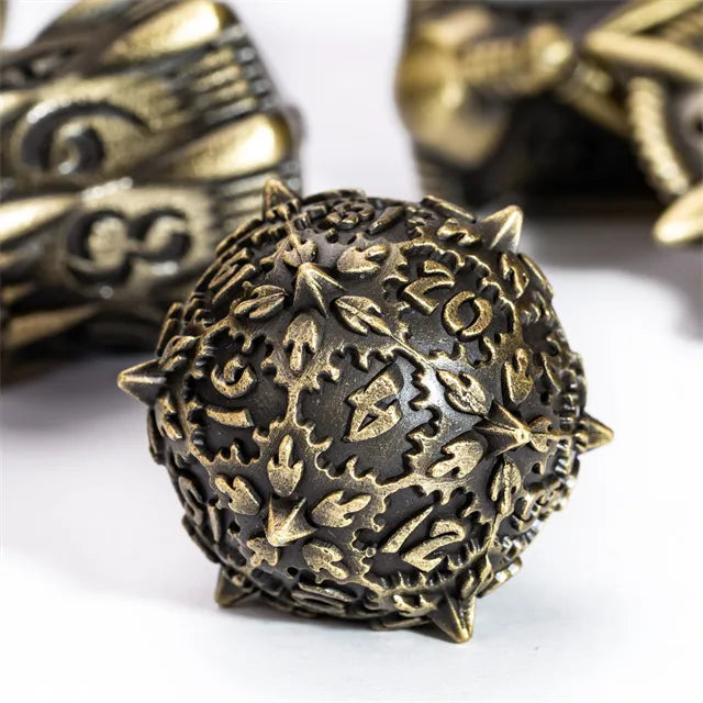 RPG Dice Set | Metal | Ancient Dragon | Bronze