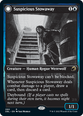 Suspicious Stowaway // Seafaring Werewolf [Innistrad: Double Feature] Foil