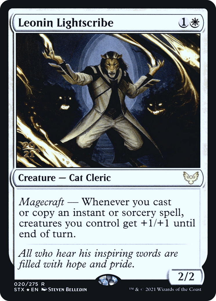 Leonin Lightscribe [Strixhaven: School of Mages Prerelease Promos]