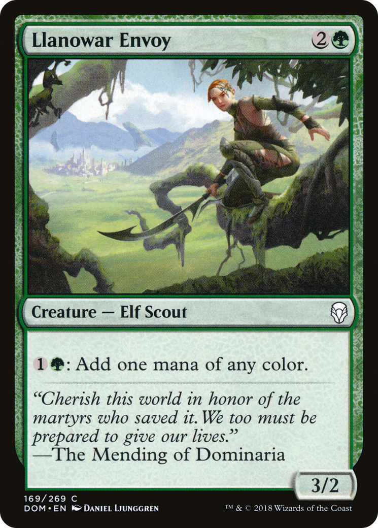 Llanowar Envoy [Dominaria] Foil