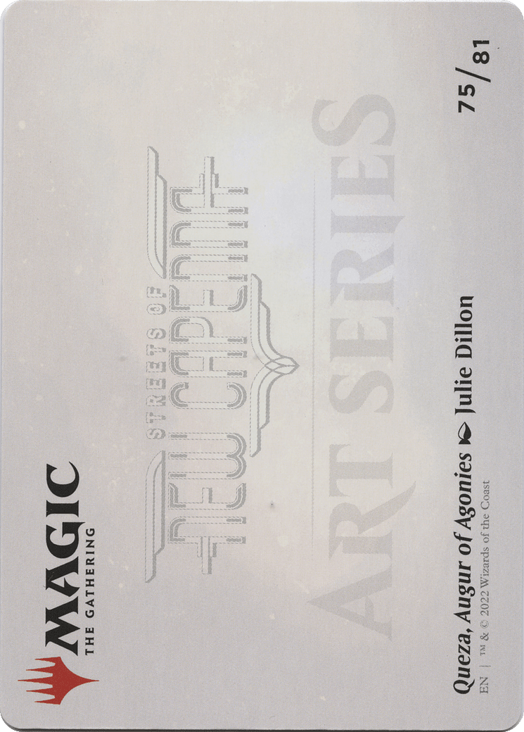Queza, Augur of Agonies // Queza, Augur of Agonies (ASNC-075) - New Capenna Art Series (Borderless) Foil