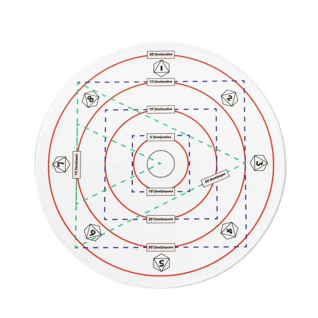 AOE Spell Damage Template | Acrylic | Opaque