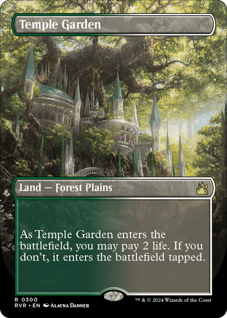 Temple Garden (Borderless) [Ravnica Remastered] Foil