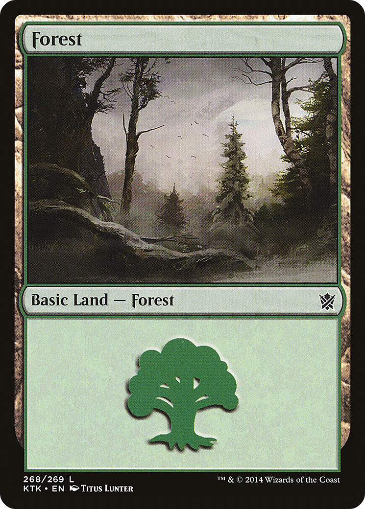 Forest (268) [Khans of Tarkir] Foil