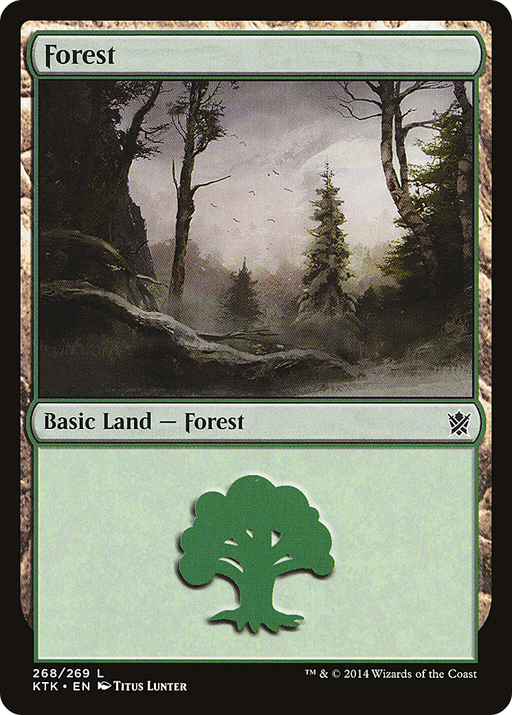 Forest (268) [Khans of Tarkir] Foil