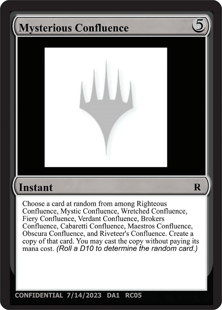 Mysterious Confluence (DA1-RC05A) - Unknown Event