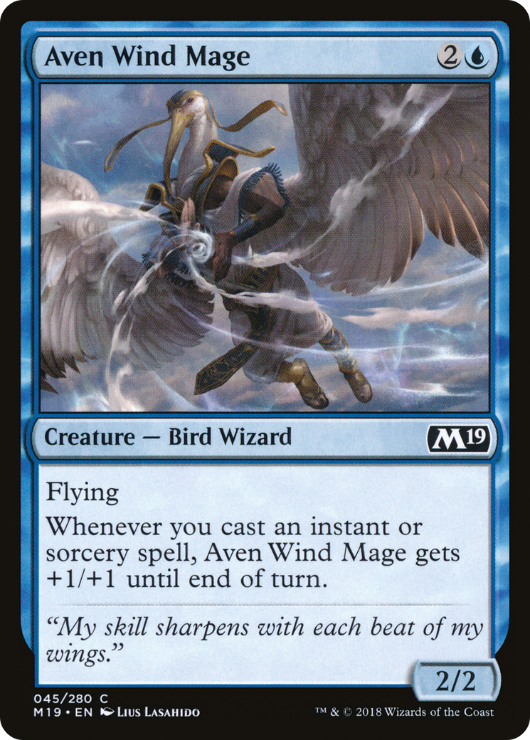 Aven Wind Mage [Core Set 2019] Foil