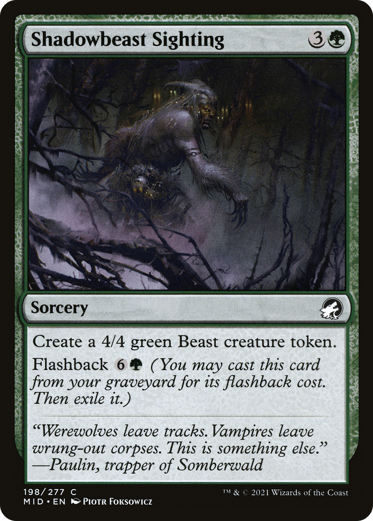 Shadowbeast Sighting [Innistrad: Midnight Hunt] Foil